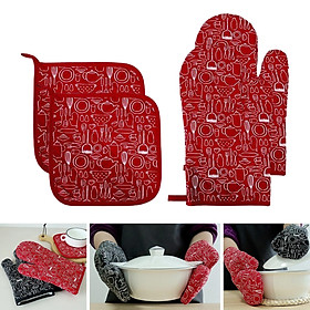 Mini Oven Mitts Pot Holders Durable Oven Mitts and Hot Pads Sets for Household Accessories