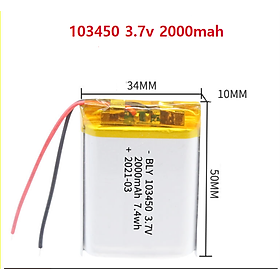 Mua Pin Sạc Polymer 3.7V 2000mah 103450 Cho tai nghe Mp3 MP4 MP5 GPS PSP Bluetooth
