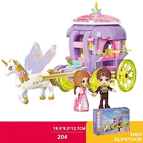 Bộ xếp hình Qman xe công chúa Unicorn Carriage 32025 - KEEPLAY