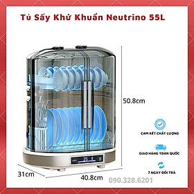 Máy Sấy Bát Khử Trùng Bình Sữa Neutrino 55L, Tủ Diệt Khuẩn Bát Đũa Bằng UV Diệt 99.99% Vi Khuẩn