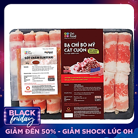 Hotpot Story Ba Chỉ Bò Mỹ Cuộn Sốt Sukiyaki (540g)