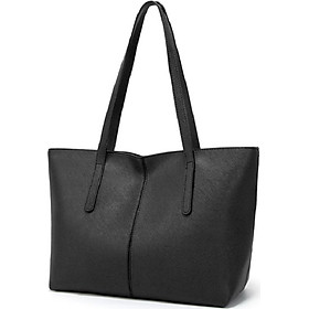 Women's Simple Atmosphere Tote handbag Cross Pattern PU Leather Shoulder Bag