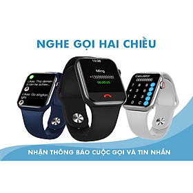 Đồng hồ thông minh Hw16 màn hình siêu sắc nét IPS 1.72 , thay hình nền tùy ý , nghe gọi trực tiếp , chống nước , pin trâu 3-5 ngày