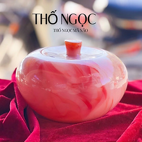 Mua Thố Phong Thủy Mã não tự nhiên Dùng Đựng Muối  Gạo  Mức  Trà  Đá vụn đường kính 18cm