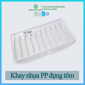 Mua  Combo 100 cái  Khay nhựa PP đựng tôm Dong Ho TSTP bảo quản giữ dáng form tôm - Size 31/40 - Hàng chính hãng