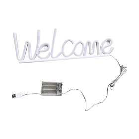 Welcome Neon Signs Night Light Table Decorative Lamp Wall Hanging Lighting Neon Lights LED Signs for Coffee Bar Pub Home Decor Bedroom Hotel