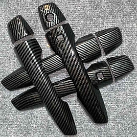 Bộ 4 Ốp Tay Nắm Cửa Dành Cho Xe Ô Tô Xpander 2018 2019 2020 Vân Cacbon