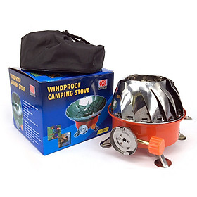 Mua Bếp Gas Du Lịch Có Vòng Chắn Gió Tiện Lợi Kèm Túi Đựng