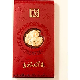 Bao lì xì Con Heo bằng vàng 999