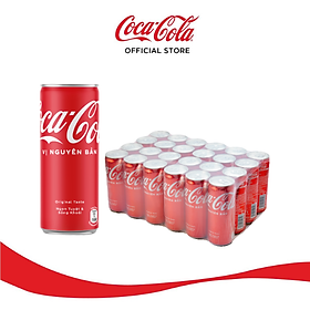 Thùng Lốc 24 Lon Nước Giải Khát Coca-Cola Vị Nguyên Bản Original Lon 320ml