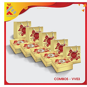 Mua (COMBO 5) Hộp giấy cao cấp đựng yến sào 100g không hộp đường kèm túi đựng