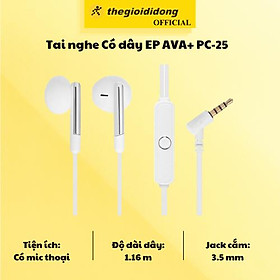 Tai nghe Có dây EP AVA+ PC-25 - Hàng Chính Hãng