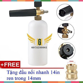 Bình Phun Tạo Bọt Tuyết Mini Và Đầu Nối Rửa Xe Chuyên Dụng