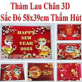 Mua Thảm Lau Chân 3D 2023 Sắc Đỏ Đón Tết Cực Đẹp