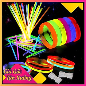 Combo 100 Que Dạ Quang Glow Stick Phát Sáng Kèm 100 Đầu Nối FREESHIP  TP'S