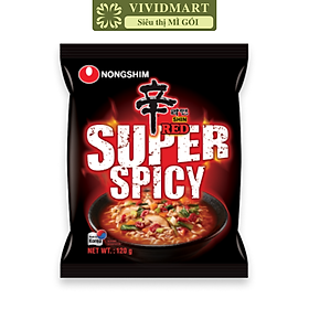NONGSHIM - Mì Shin Ramyun hương vị Siêu cay, Mì Shin Ramyun siêu cay, Mì Shin Red Hàn Quốc ăn liền (120g/gói)