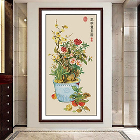 Mua Tranh thêu chữ thập Chậu hoa DX1373  kích thước 65 x 115 cm