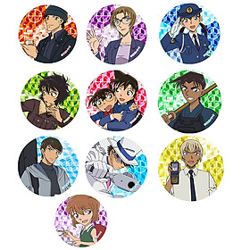 Combo 10 huy hiệu cài áo DETECTIVE CONAN - THÁM TỬ LỪNG DANH anime