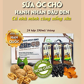 Thùng 24 Hộp Sữa Đậu Đen, Óc Chó, Hạnh Nhân Nonghyup (190ml / Hộp)
