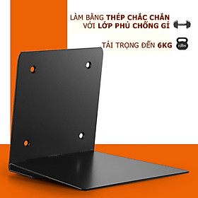 Kệ sách nổi vô hình, giá sách kim loại đơn giản trang trí tường