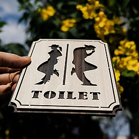5 MẪU Bảng Gỗ Vintage Decor Toilet - WC Nam Nữ - Resroom Chỉ hướng nhà vệ sinh
