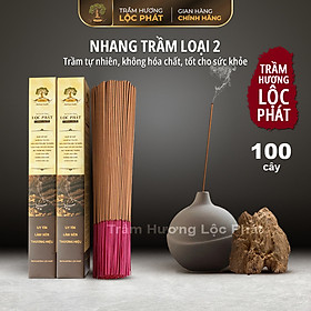 Mua Nhang Sạch Trầm Hương Lộc Phát - Trầm Tự Nhiên Loại 2 (hộp 100 cây)