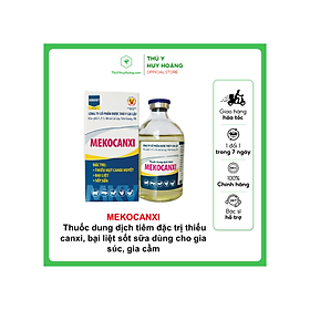 Thuốc dung dịch tiêm MEKOCANXI đ.ặc t.rị thiếu hụt canxi, bại liệt, sốt sữa, rất tốt cho bò sữa và heo nái khi thiếu canxi