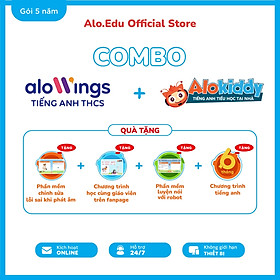 [Gói 5 năm] ALOKIDDY Voucher khóa học tiếng Anh cho học sinh Cấp 1 và Cấp 2 Hỗ trợ kích hoạt online Áp dụng trên toàn quốc