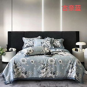 Bộ Chăn Ga Gối Lụa Thái 6D 4 Món Chăn Trần Bông Nhập Khẩu Hàng Loại 1 - Hàng Chính Hãng MINIIN