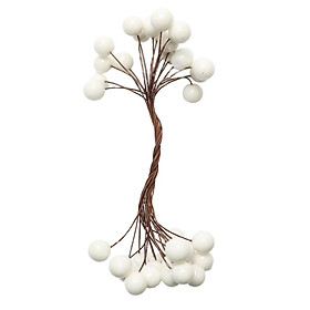 200Pcs Artificial Foam Berry Flower Wedding Bouquet DIY Craft Decor White