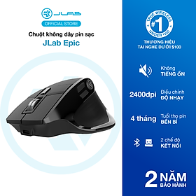 Chuột JLab không dây Bluetooth pin sạc JBuds màu đen - Hàng chính hãng - Bảo hành 2 năm