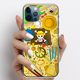 Ốp lưng cho iPhone 12 Pro, iPhone 12 Promax nhựa TPU mẫu One Piece cờ đen