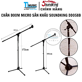 Chân Micro Soundking DD058B ESD131 Tripod Có Boom Điều Chỉnh Cao Giá Đỡ Mic Livestream - Hàng Chính Hãng