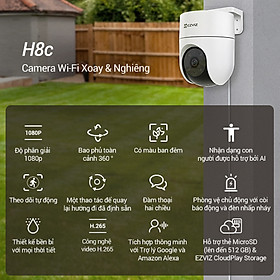 Mua Camera Wi-fi EZVIZ H8C 2MP Ngoài Trời  Quay Quét 360 Độ  Đàm Thoại 2 Chiều  Ghi Hình Màu Ban Đêm- Hàng Chính Hãng