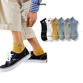 Set 6 đôi Vớ Nam Cổ Ngắn Cao Cấp, Tất Cổ Ngắn Nam Họa Tiết, Nhiều Màu - NACN-FEEL-CB6