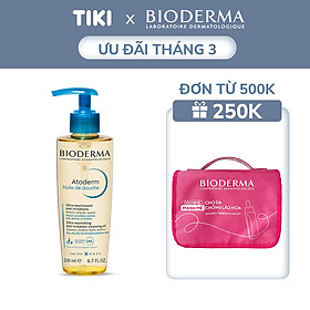 Dầu tắm giúp làm sạch, làm dịu và dưỡng ẩm dành cho da khô, da nhạy cảm Atoderm Huile De Douche 200ml