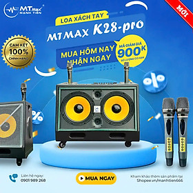 Mua Loa Kéo Karaoke 2025 MTMAX K28 Pro - 2 Bass25 Ấm Uy Lực Công Suất 500W Hệ Thống 6 Loa 3 Đường Tiếng Bass  Trung  Treble Âm Thanh Đa Hướng Bộ Nút Chỉnh Dạng Kim Cương Sang Trọng Kèm 2 Micro Hát Nhẹ Vang Sâu hàng nhập khẩu