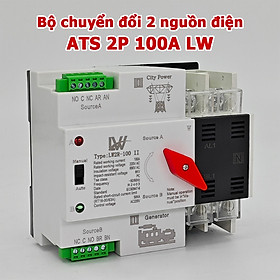 Bộ chuyển đổi hai nguồn điện tự động ATS 100A 2P LW 220V không gián đoạn Hàng Chính Hãng