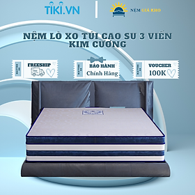 Nệm Lò Xo Túi Platinum Kim Cương