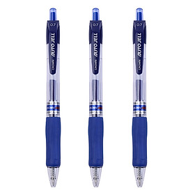 Vỉ 3 Bút Gel CROWN AJ 5000 - Xanh