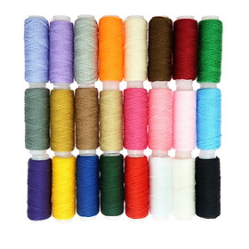 24 Colors Polyester Sewing Embroidery Thread for Hand and Sewing Machine Use