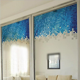 Mua Decal dán kính cao cấp - Thủy tinh thể Xanh ( 60x58cm )
