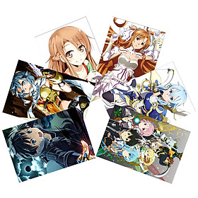 Ảnh Sword Art Online card polaroid set 23 tấm khác nhau