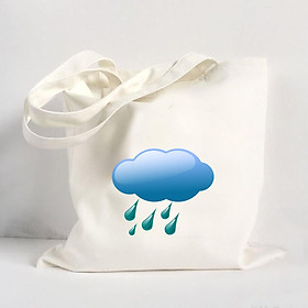 Túi Vải Đeo Vai Tote Bag In Hình Mây mưa - TN002