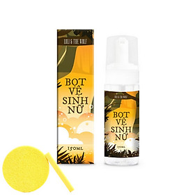 Dung dịch vệ sinh nữ dạng bọt hương hoa mẫu đơn thơm mát chai 150ml - LOLI & THE WOLF, Tặng Kèm Mút Rửa Mặt