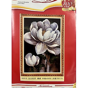 Mua Tranh thêu kín chữ thập Hoa ngọc lan 83010  kích thước 60 x 90 cm