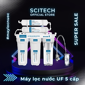 Bộ lọc nước uống công nghệ UF 5 cấp lọc by Scitech (Không dùng điện, không nước thải) - Hàng chính hãng
