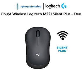 Chuột Wireless Logitech M221 Silent Plus - Đen Hàng chính hãng