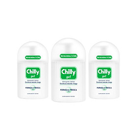 Combo 3 chai Dung dịch vệ sinh phụ nữ Chilly Gel - Se se lạnh, bùng tươi mát - số 1 tại Italy - (200ml/chai)