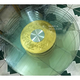 Mua bộ mâm xoay bàn ăn rồng phụng 80cm  kính cường lực dày 10 ly  mài bóng cạnh